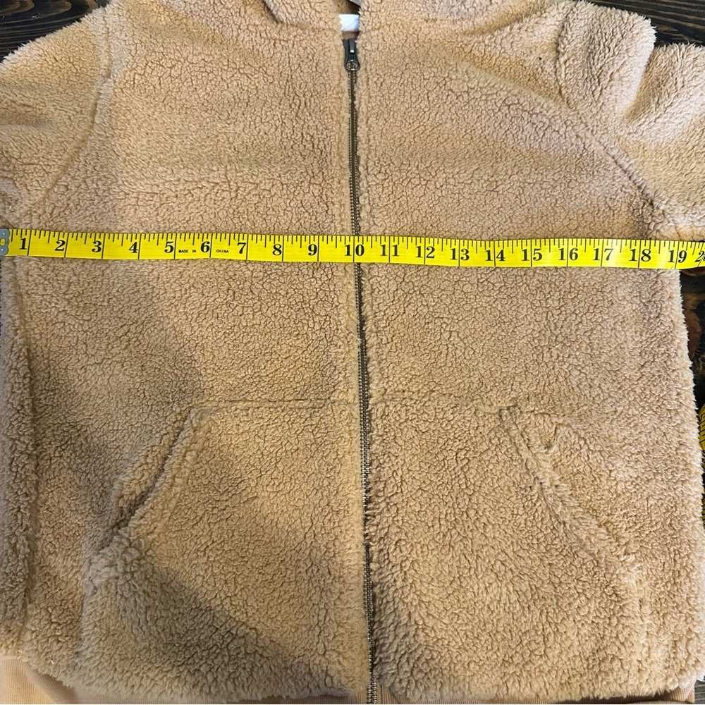 NWT Gap Cozy Tan Sherpa Hoodie - Picture 11 of 12